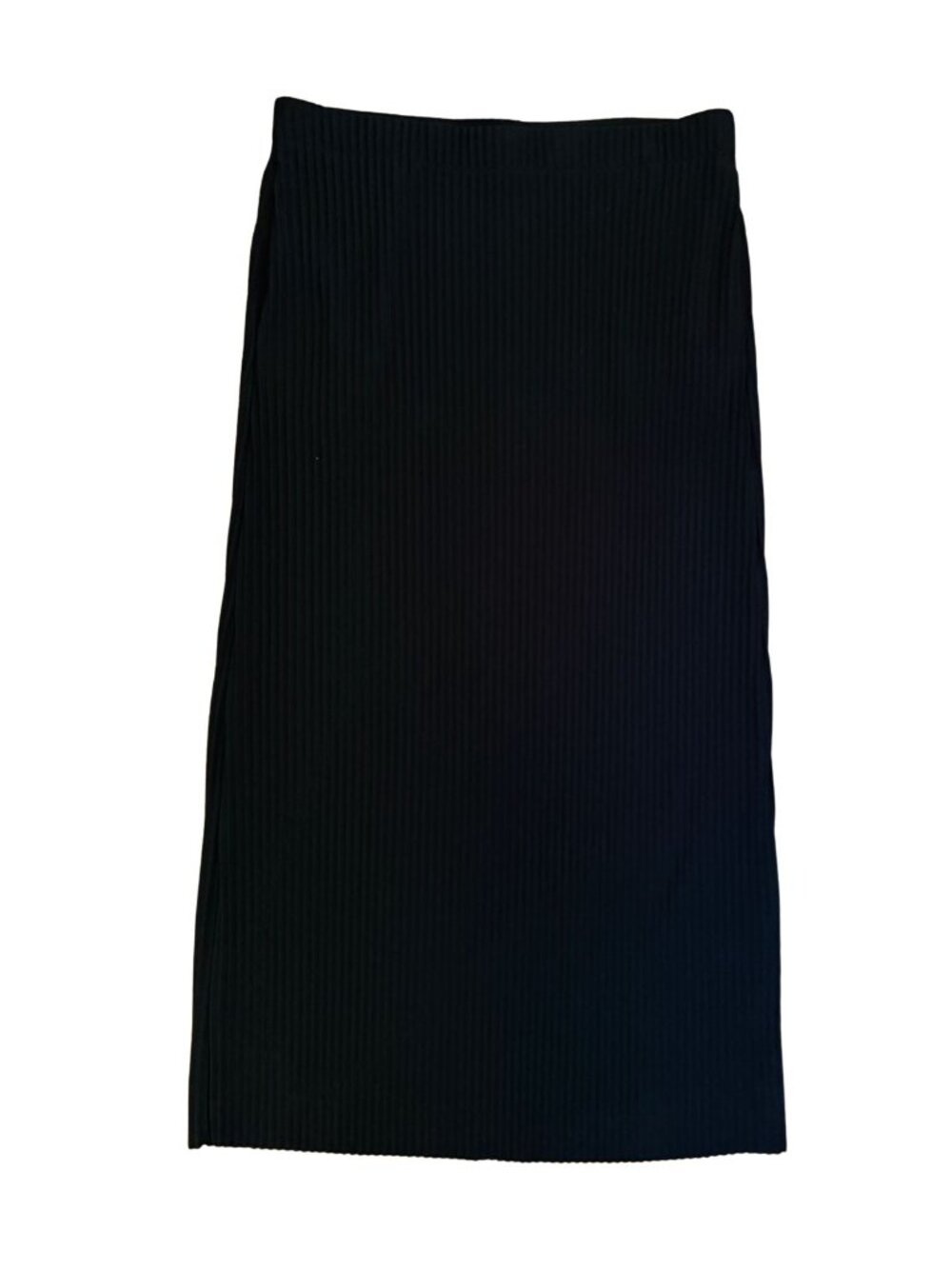 Aritzia Babaton Black Ribbed Knit Midi Skirt | XL - Picture 2 of 3